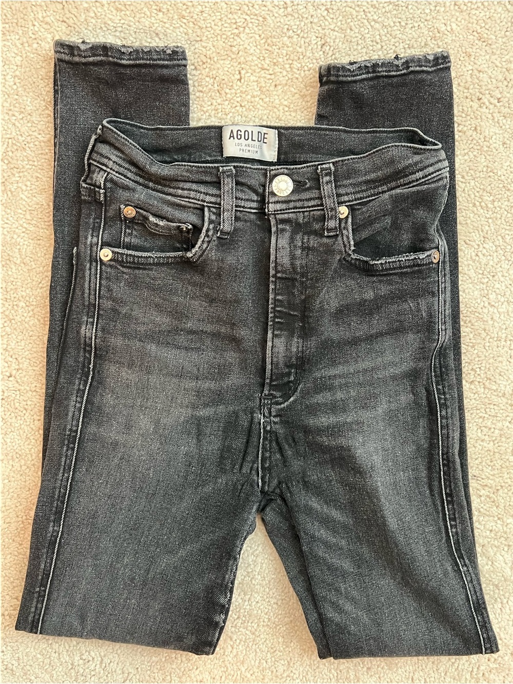 Agolde Women's Black Grey Skinny Jeans